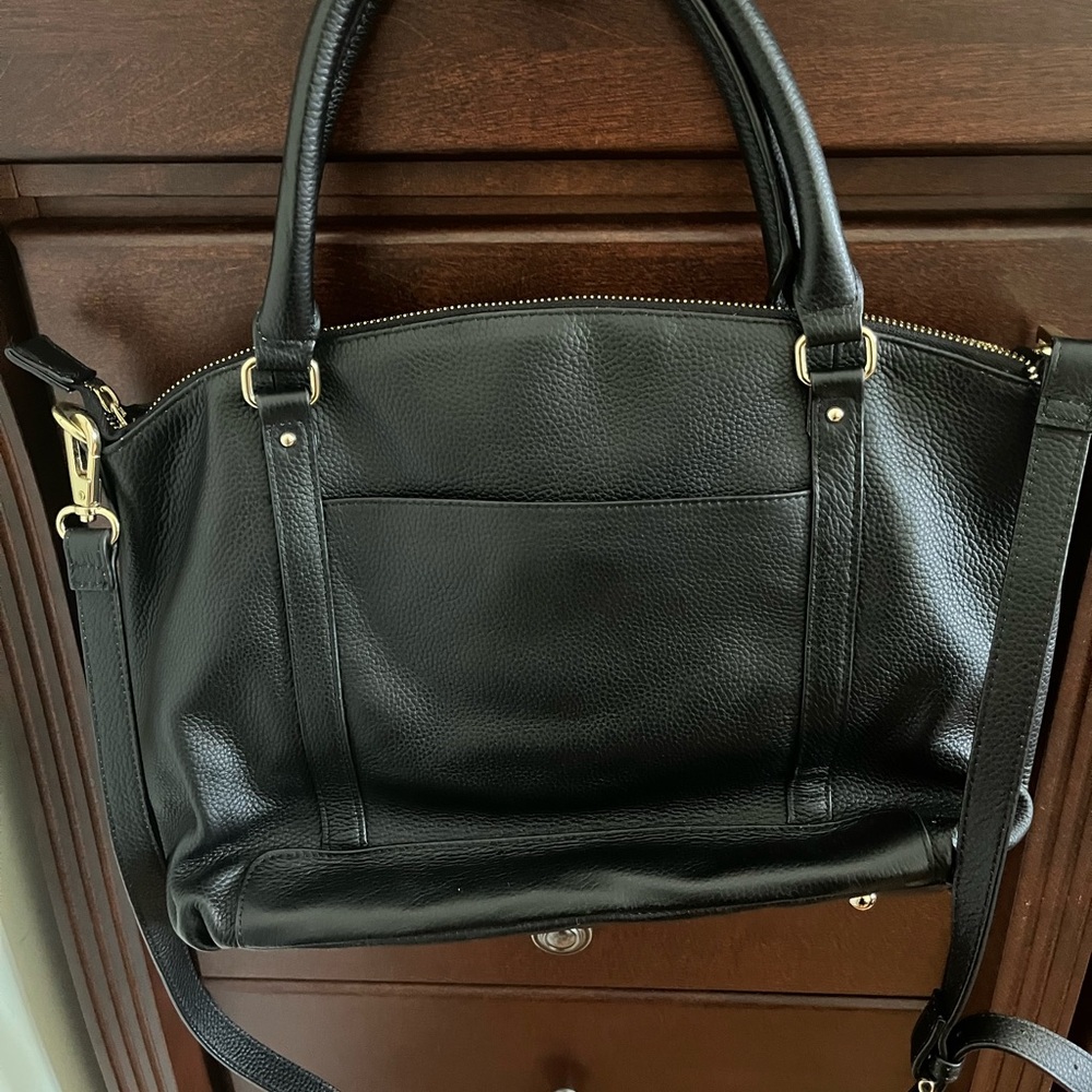 Ora Delphine Black 100% Leather Shoulder Bag
